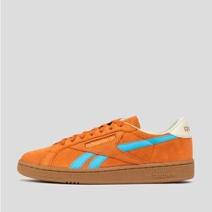 Reebok Men's Orange and Blue Suede Sneakers